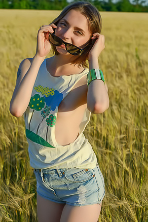 Zhy Zhy Spreads Legs In Sheer Camisole Outdoors For Steamy Striptease