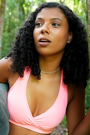Nathy Oliveira Shirtless In Nature Touching Tits And Pussy Alone Royally
