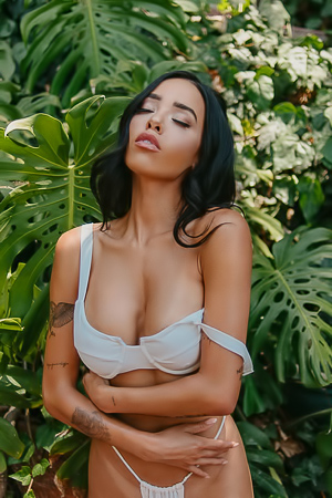 Clara And Lorena Lounging Nude By The Poolside