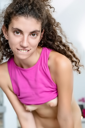 Luna Cee Fantasizes About Playing In Chair With Upskirt Pussy Tease