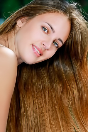 Sunlight Caresses Haileys Smile, Her Pussy Glistening Under s Gaze