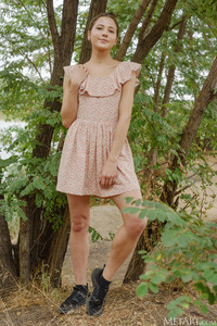 Cute New Model Mattie Slipping Off Her Summer Dress