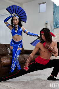 Avery Black Asian Cutie Prepares For A Mortal Kombat Sex Battle