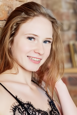 Zuzanna Freckle-faced Sweetie Is Reading On Her Bed