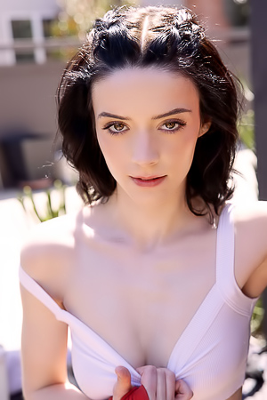 Lilly Redd Her Scarlet Shorts Cling To Her Sexy Booty And Her White Crop Top Turns Transparent