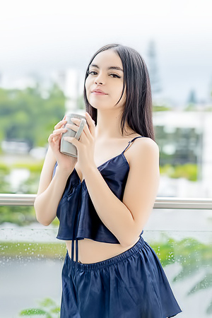 Angel Diaz Latina Sweetie Steps Into The Shower