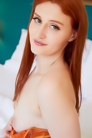 Lola Red Entices With A Solo Striptease Showcasing Perky Nipples And Red Nails In Her Bedroom