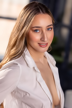 Lula Stocch Relaxing In Bed Wearing Sheer Panties And Button Up Shirt