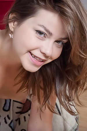 Bending Over a Chair, Julia Morozzis Perky Nipples On Display
