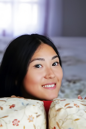 Kimiko Soaked and Breathless on the Couch