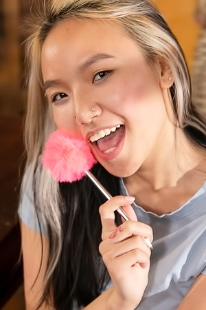 Asia Lees Mouth Hunger Causing Her Lips to Wrap Around His Prick Tightly